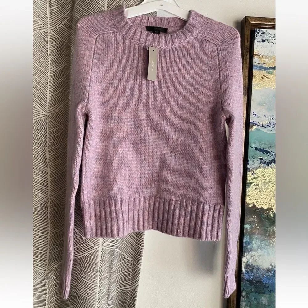 J. CREW Sweater Womens Sz XXS Pink Cozy Chunky Wool Blend NWT